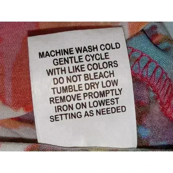 Notations Women's Rainbow Blouse Top  Size L Flowy BATWING Shirt Layered - Picture 10 of 11